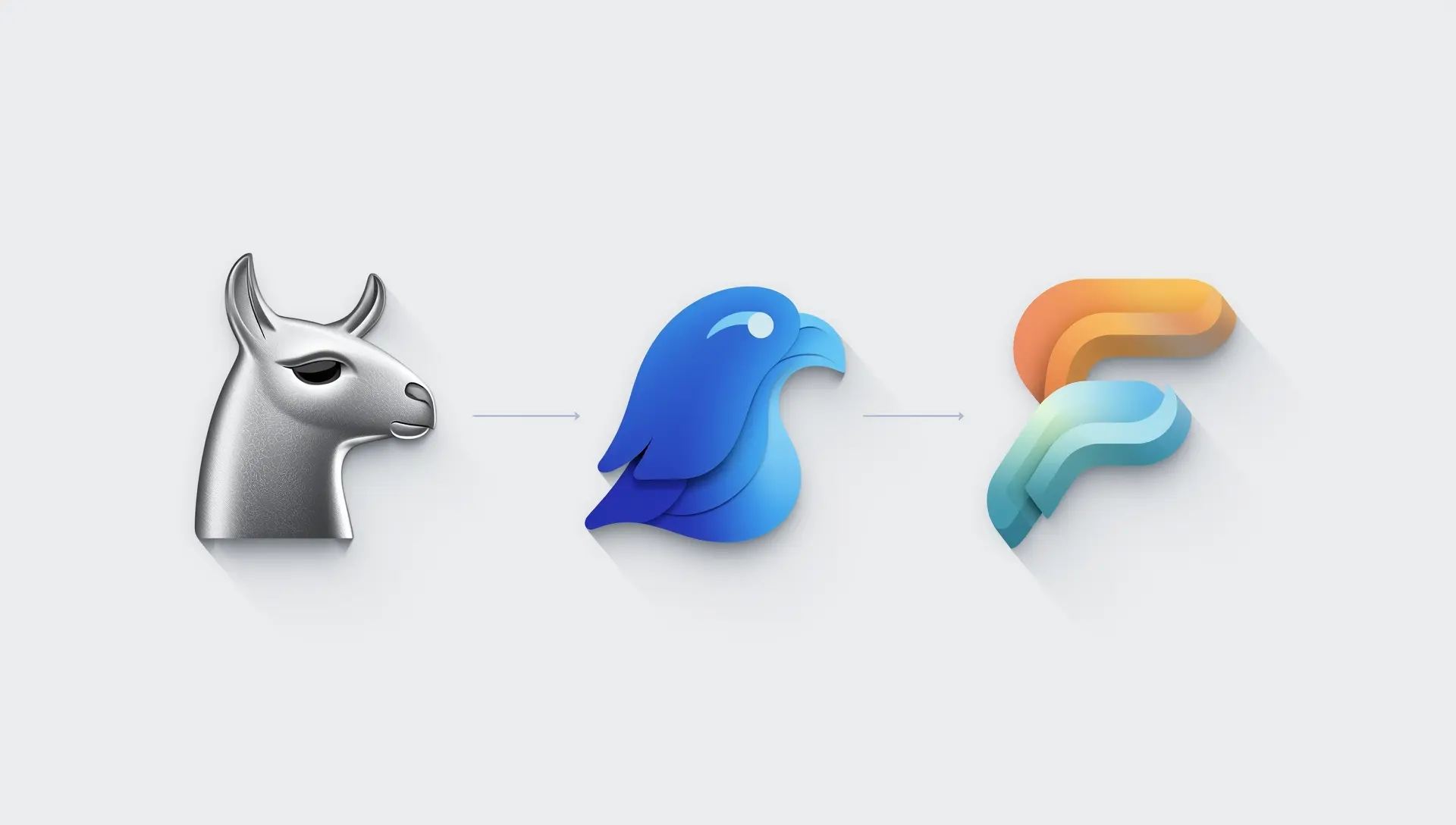 Icons for LLaMA 3, Falcon, and FlowGPT as leading alternatives to Unfiltered GPT.