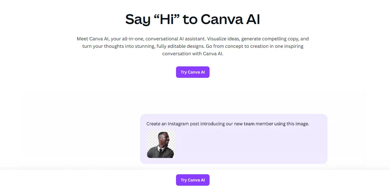 Canva AI with new August update showing AI-powered design tools
