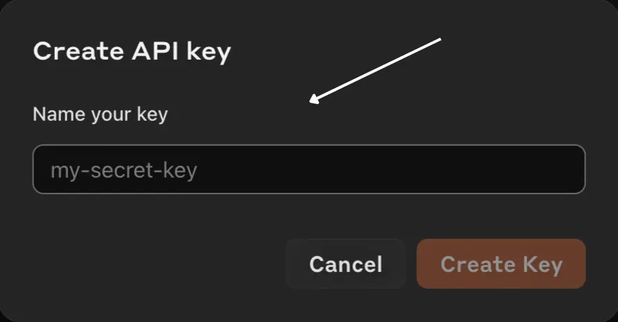 Create an api key