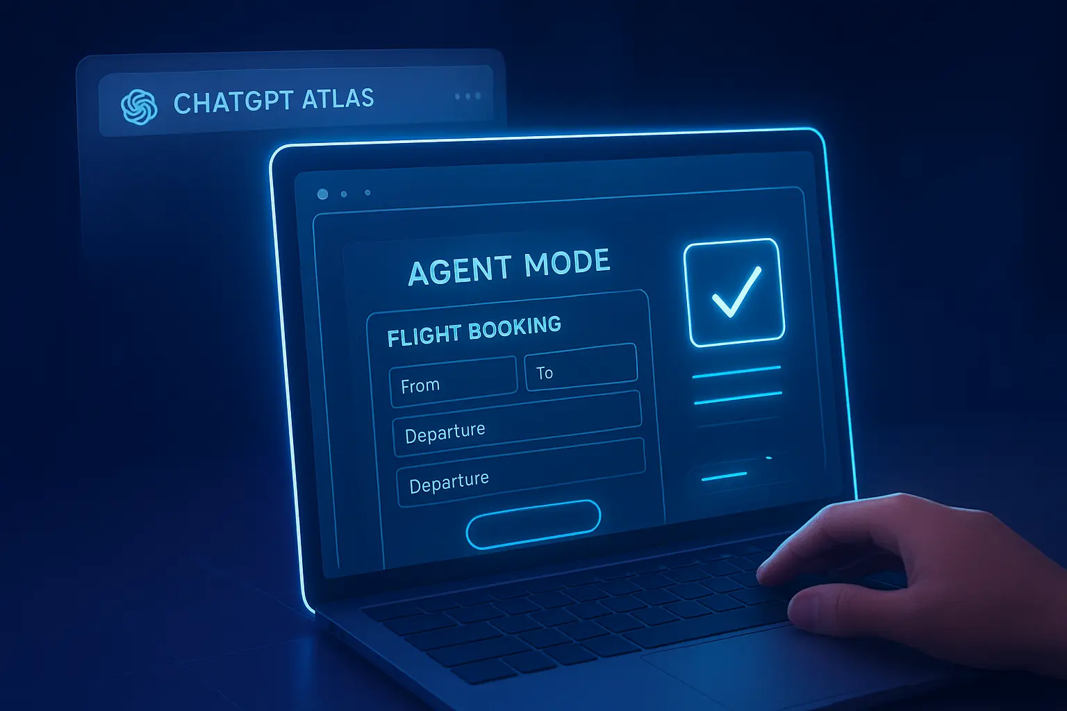 ChatGPT Atlas browser interface with Agent Mode
