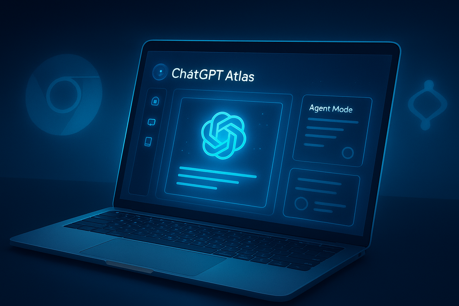 ChatGPT Atlas browser interface with Agent Mode