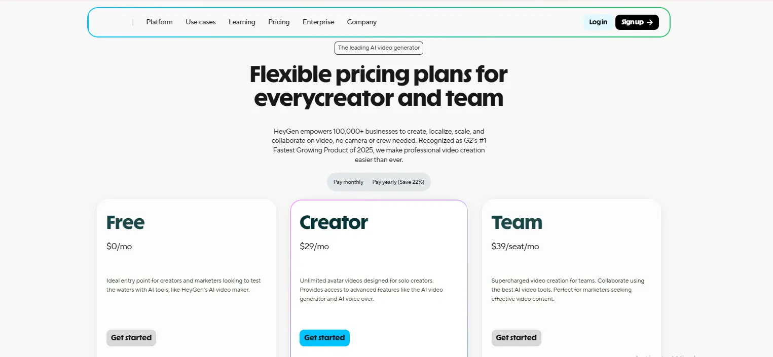 hygen pricing - AI Video Generator 2025