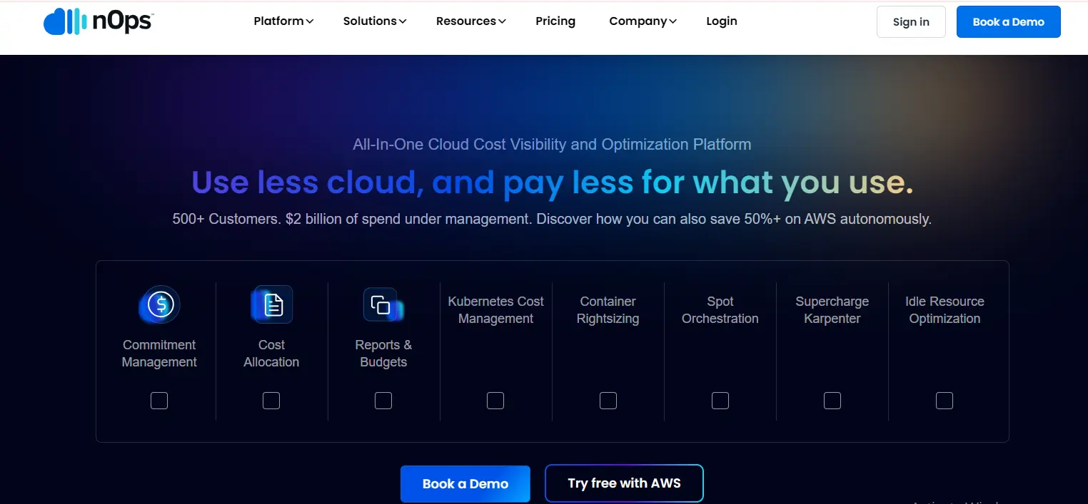 nops home - AI cloud business management platform