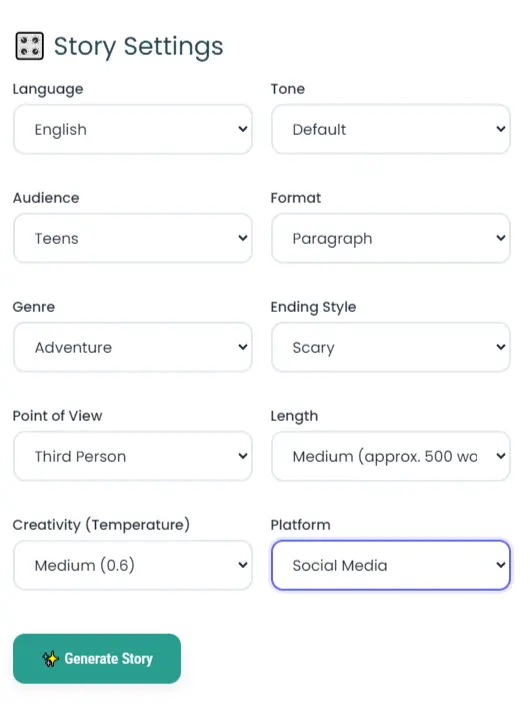 ai story setting