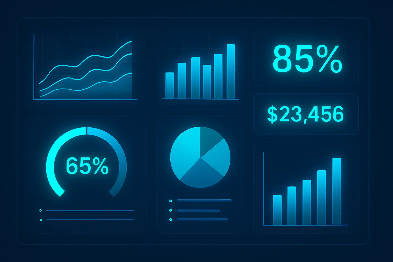 AI dashboard displaying small business data analytics and insights - AI Automation for Small Business